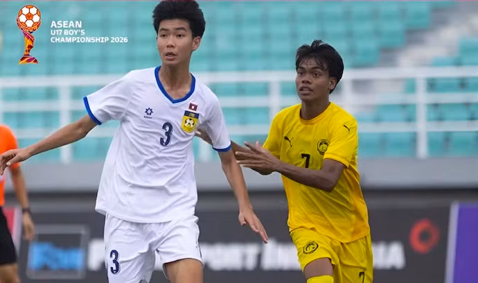 Ác mộng thẻ đỏ phút 5, U17 Lào gục ngã trước U17 Malaysia ở bán kết giải Đông Nam Á