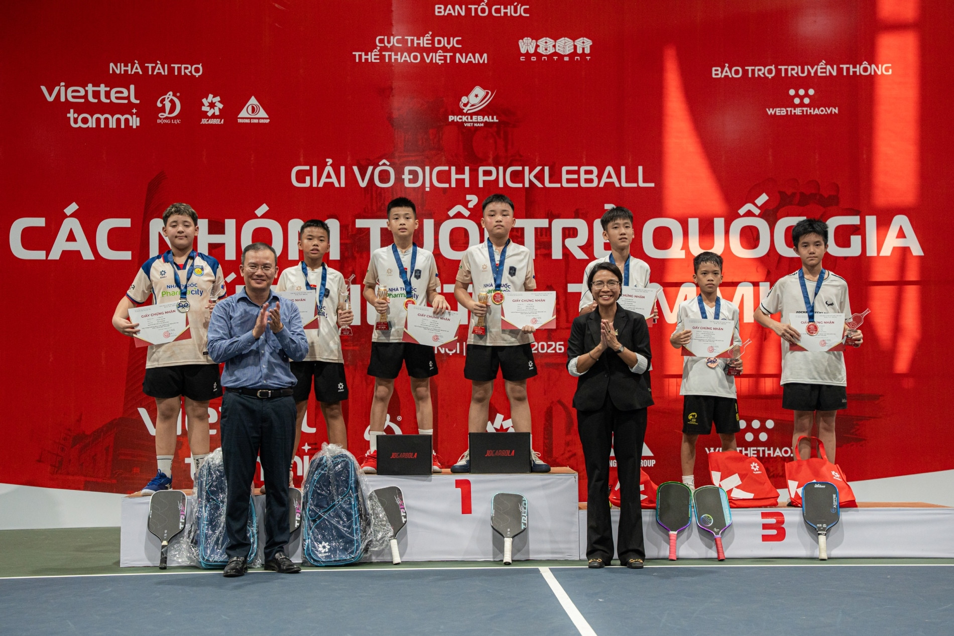 &amp;apos;Săn&amp;apos; sao nhí nổi bật ở giải Pickleball các nhóm tuổi trẻ quốc gia 2026