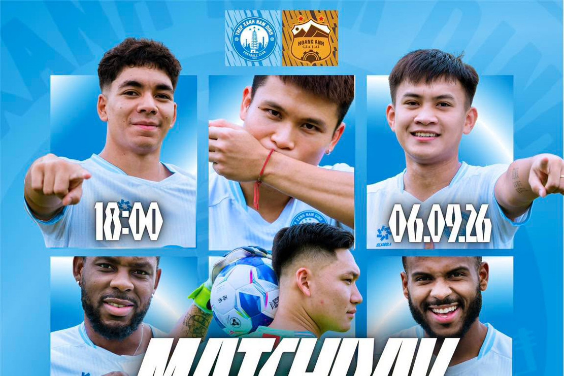 Trực tiếp bóng đá Nam Định vs HAGL, vòng 1 V-League
